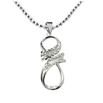 Fashion silver jewelry 8-shaped pendant necklace