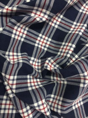 Cotton Check Shirt Fabric