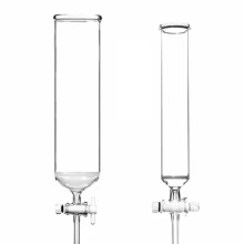 Lab Borosilicate Glass Chromatographic Column with PTFE Stopcock