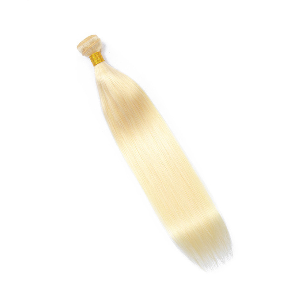 Wholesale price 613 straight hair virgin brazilian blonde color human hair bundles full cuticle aligned 613 hair