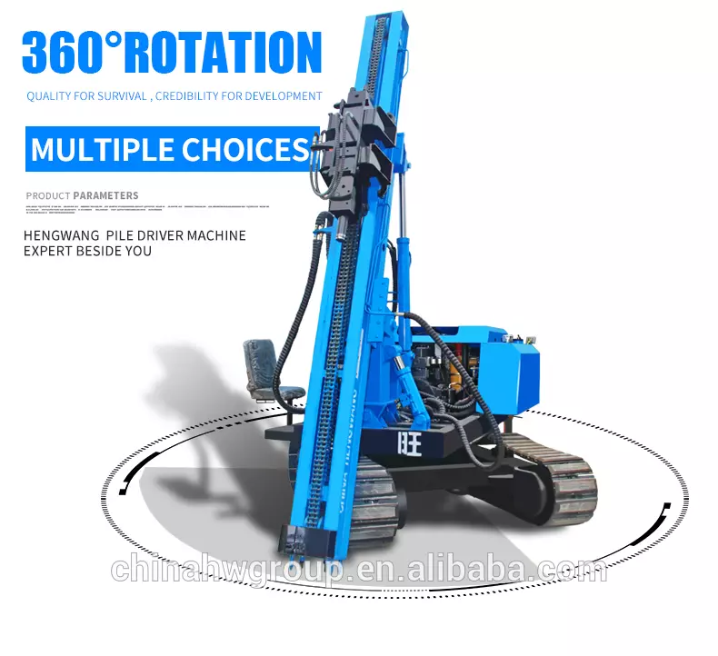 Engineering Rotary drilling rig hammer hydraulic crawler pile driver