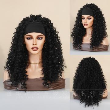 Black Female Hijab Wigs African Curly Hair