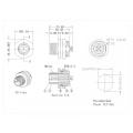 Male Lock Back M16 D-Code Solder Type