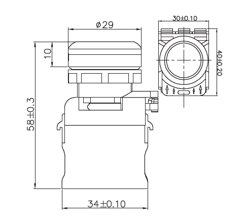 SAIP/SAIPWELL Push Button Switch New Technology Plastic Electric Push Button With Light