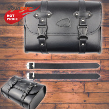 PU Leather Motorcycle Saddle Side Tail Bag for Harley Cruiser