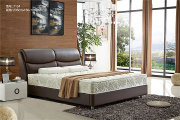 Kingsize Deluxe Leather Fabric Bed