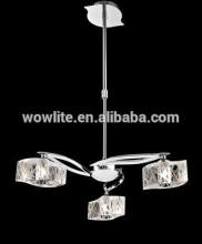 Contemporary Halogen G9 bulb/K9 crystal pendant lamp with chromed iron material D1361-3