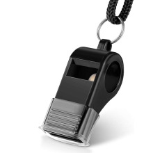 Premium Safety Survival Whistles with Lanyard Keychain - ABS Plastic