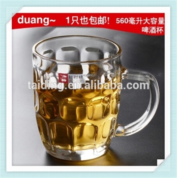 China manufacturer glass beer mugs wholesale high quality beer mug glass glass beer mugs with handles