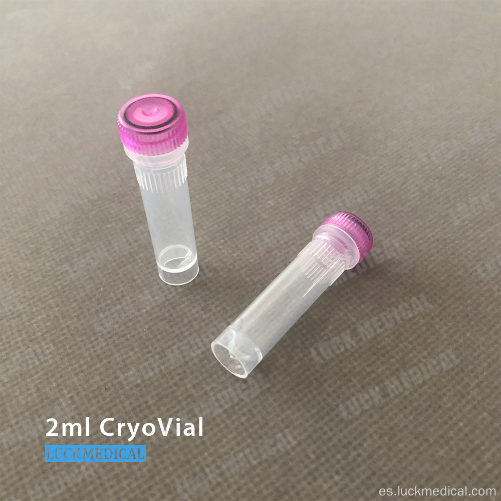 PC Plastic Cryovials 2 ml de laboratorio CE