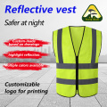 6 zipper mesh safety vest green