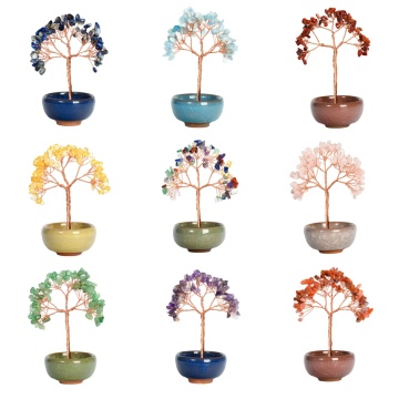 Raw Stone Raw Stone Copper Tree Small Bowl Base Ornament Healing Chakra Lucky