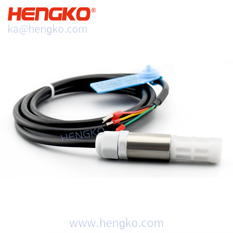 HENGKO316L stainless steel soil temperature and humidity sensor waterproof and dustproof probe iic output for harsh environments