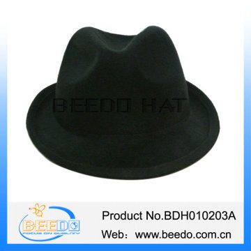 Classic cheap black fedora hats made in China