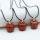 3D Red Jasper Apple Pendant Necklace for Women Girls