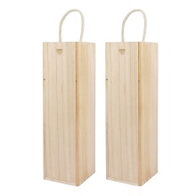 Wooden Wine 2 Pack Box With Rope Handle