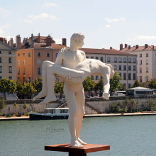Outdoor decoration marble sculpture gay statues