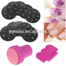 Nail Art Stamping Stamp Print Design Plate Set With Stamper