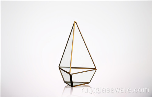 Ясная геометрическая стеклянная столешница фонаря для террариума