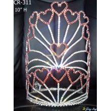 10" Large Heart Holiday Valentine's Day Pageant Crown