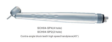 45 Angle block teeth high speed pushbutton handpiece