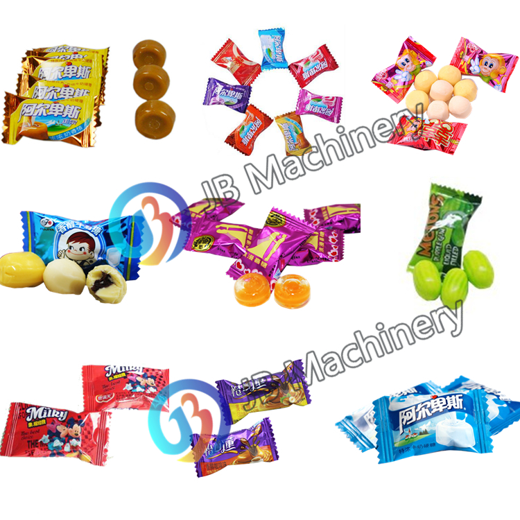 Flow Automatic Lollipop Candy wrapping Packaging Machine