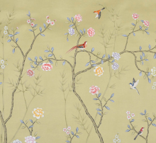 Gold and silver foil wallpaper