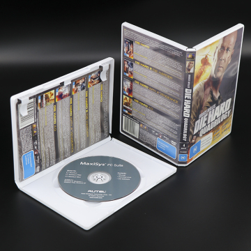 Plastic PP CD Cases Polypropylene 14MM Standard DVD Holder White Color CD DVD Case