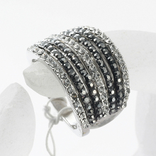 Rhodium Plated fashion rhinestone rings for women rhodium jewelry wholesale ring fashion jewelry