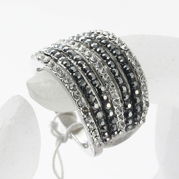 Rhodium Plated fashion rhinestone rings for women rhodium jewelry wholesale ring fashion jewelry