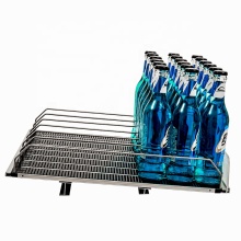 Gravity Roller Shelf with Wire Dividers for Supermarket Refrigerator Cooler Bottle Display
