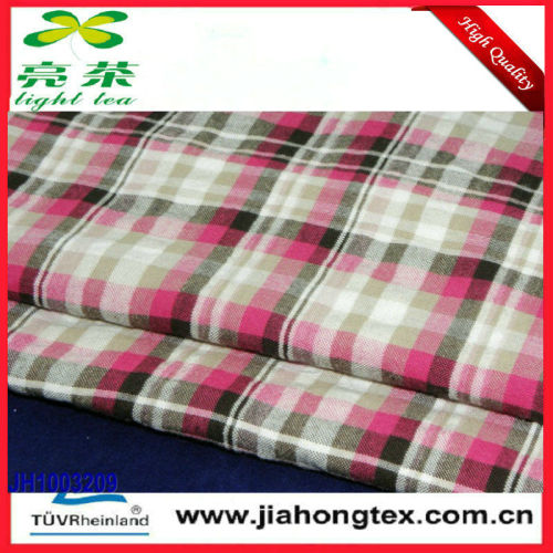 100%cotton fashion check plaid fabric for pants /bedding set