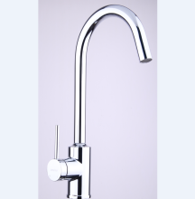 Stainless steel single handle kitchen faucet