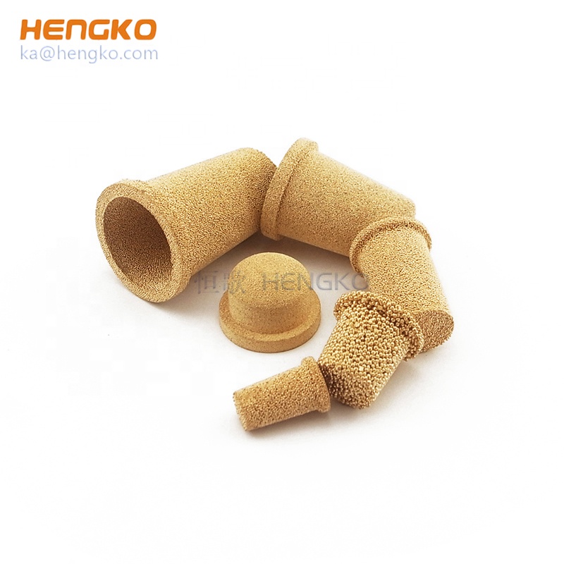 Pneumatic Sintered Bronze Powder Universal Micron Reduce Noise Exhaust Silencer Muffler