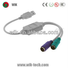wik usb female to ps/2 male keyboard mouse adapter
