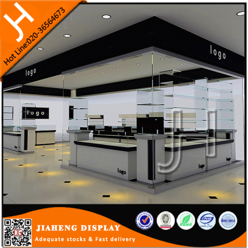 Customized Modern Jewelry Mall Wood Kiosk Design