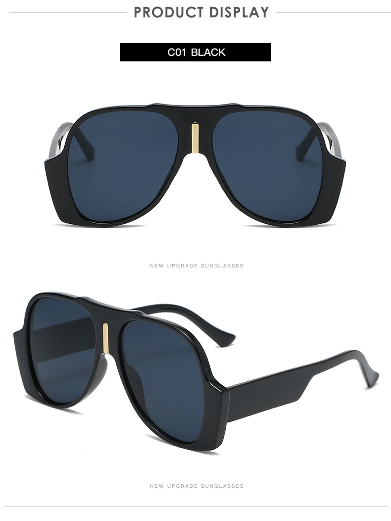 Hip Hop Sunglasses Personality Oval Irregular Sunglasses for Men Women