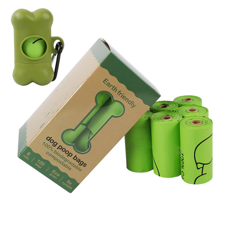 ECO-Friendly Poop Waste Bag Custom Disposable Compostable Dog Poop Bags With Dispenser For Pet