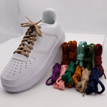 Weiou Manufacturer Pretty Oval Multi Pure Color Polyester Cotton Shoelaces for Jumpmans and Converses