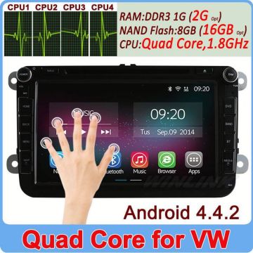 Quad Core 8" Ownice Cortex A9 2G RAM+16GB Flash Andriod 4.4 2 din vw volkswagen dvd player Built-in Wifi