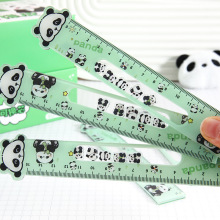 Kawaii Cartoon Panda Acrylic Ruler 15cm Straight Stationery