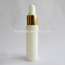 Small white cylinder essential oil glass vial with glass eye dropper 10ml