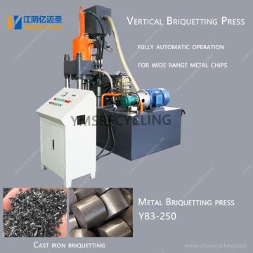 Hydraulic Cast Iron Turnings Metal Briquetter Machine