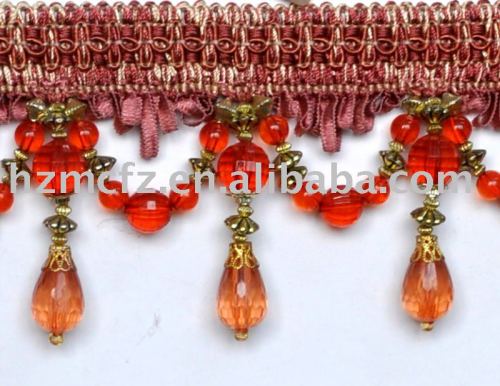 fashionable crystal beaded curtain tassels