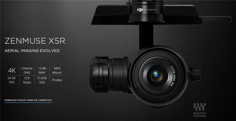 Professional Aerial gimbal camera DJI ZENMUSE X5 Raw camera for dji Inspire/Osmo,M600 drone
