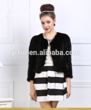 YR206 Classic Knitted Natural Mink fur Jackets