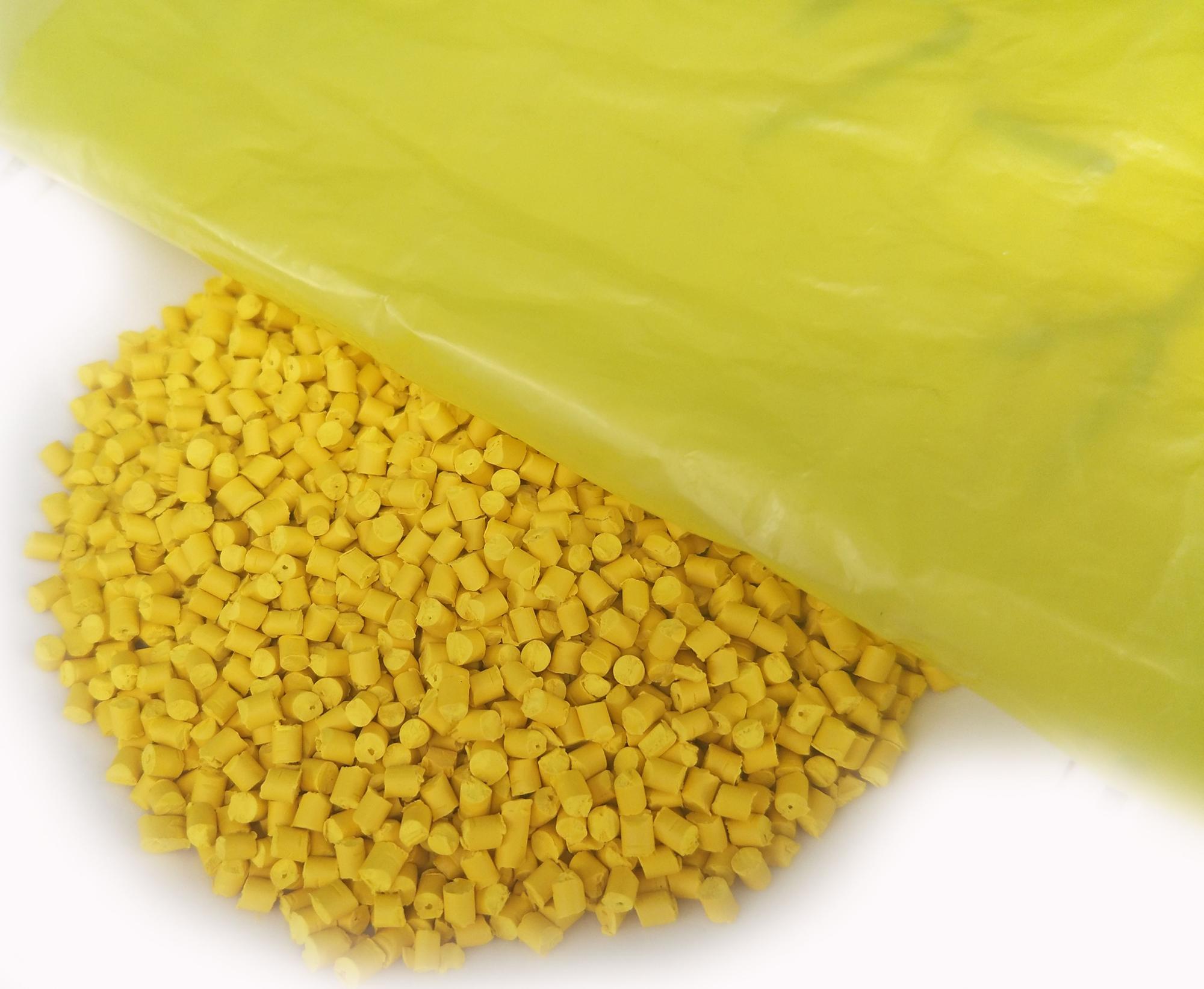 Color Pigment HDPE Masterbatch (HDPE-LDPE) Blowing Film Yellow Masterbatch