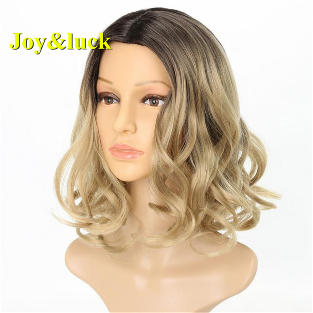 Woman Ladies Wig Wholesale Wigs for Black Women Party Dark Root Brown Ombre Blonde Short Afro Kinky Curly Synthetic Hair Wigs