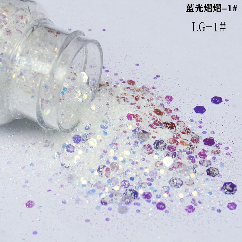 wholesale fluorescent Glitter mixed sequin glitter powder