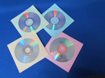 White Paper CD DVD Sleeve With Flap